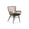 Intenso Asti dining tuinstoel - Taupe - Naturel - Bruin - Wicker (vlechtwerk)