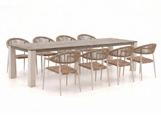 Manifesto Belpasso/ROUGH-X 320cm dining tuinset 9-delig stapelbaar