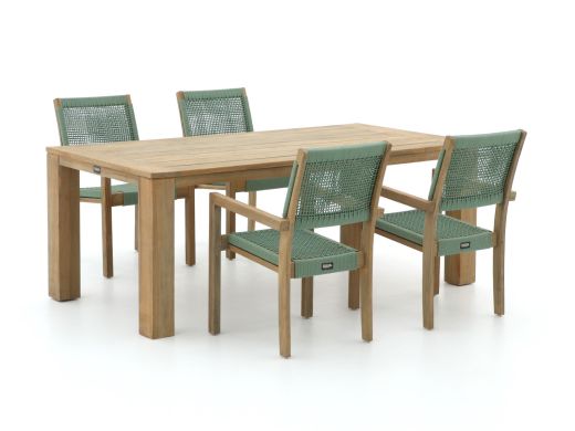 ROUGH Batang/ROUGH-X 200cm dining tuinset 5-delig stapelbaar