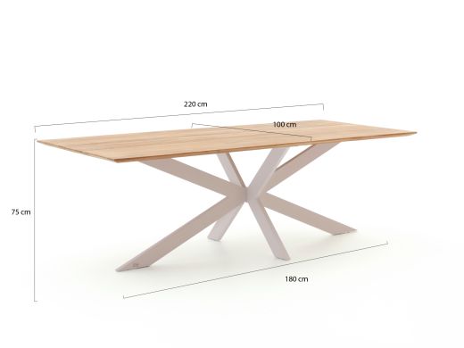 Bellagio Tredozio/Furato 220cm dining tuinset 7-delig