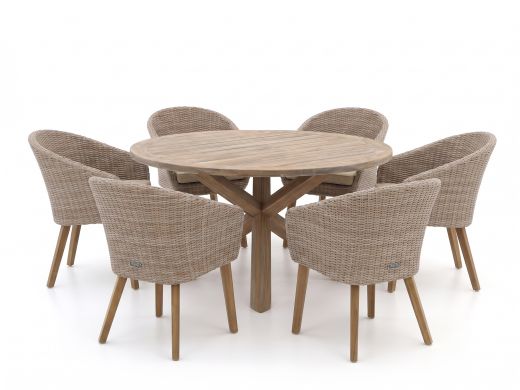 Intenso Tropea/ROUGH-Y ø150cm dining tuinset 7-delig