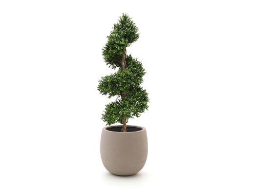 Designplants/Luca Lifestyle Buxus spiraal kunstboom (h:140cm) met Terreno Tall Balloon bloempot
