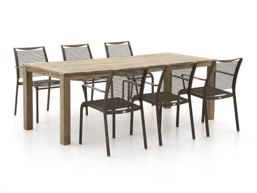 Apple Bee Hawaii/ROUGH-S 220cm dining tuinset 7-delig stapelbaar