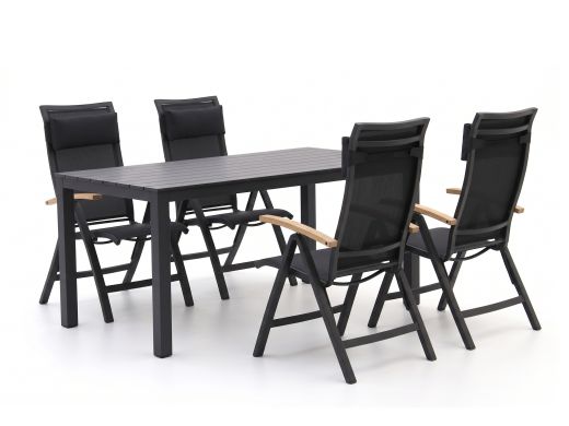 Bellagio Lugo/Menzano 160cm dining tuinset 5-delig verstelbaar