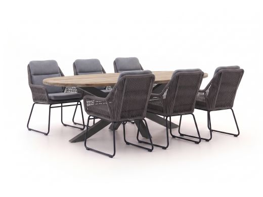 Intenso Isorella/ROUGH-Y Ellips 200cm dining tuinset 7-delig
