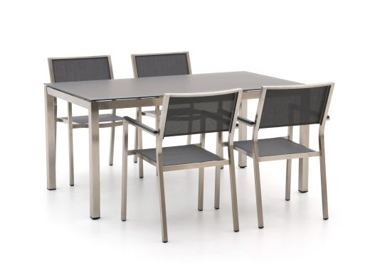 Bernstein Freiburg 160cm dining tuinset 5-delig stapelbaar