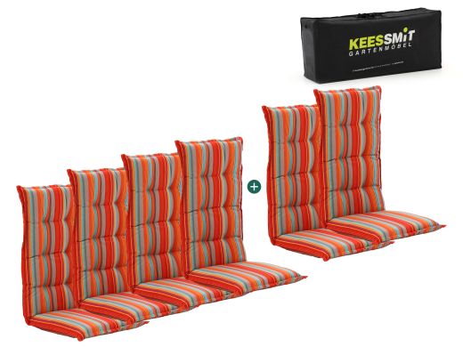 Madison tuinkussen set van 6 hoge rug