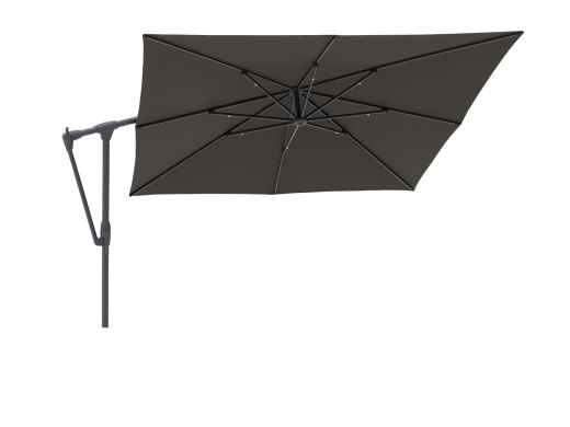 Glatz Sunwing Casa zweefparasol 270x270cm - Antraciet (155) (incl. Terra Easyfoot) (incl.hoes)