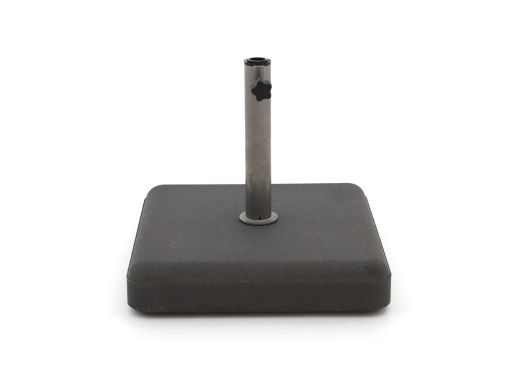 Parasolvoet 35kg beton - Vierkant/Antraciet voor buisdiktes ø25-44mm