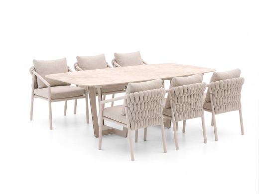 SUNS Sato/Palermo 280cm dining tuinset 7-delig