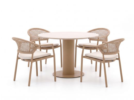 Hartman Taragona/Girona ø120cm dining tuinset 5-delig stapelbaar