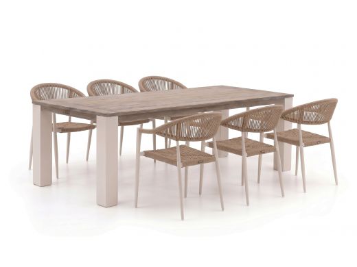 Manifesto Belpasso/ROUGH-X 240cm dining tuinset 7-delig stapelbaar