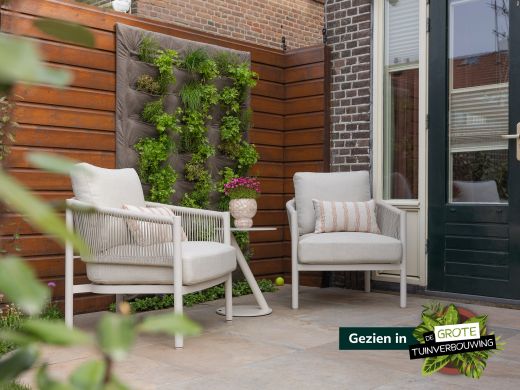 Bellagio Panaro lounge tuinstoel - Taupe - Naturel - Bruin - Aluminium