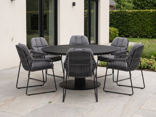 Tierra Outdoor Rivera/La Fonte ø150cm dining tuinset 7-delig