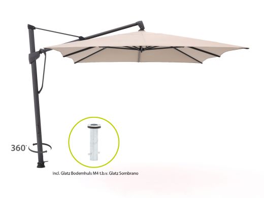 Glatz Sombrano S+ Easy zweefparasol 400x300cm