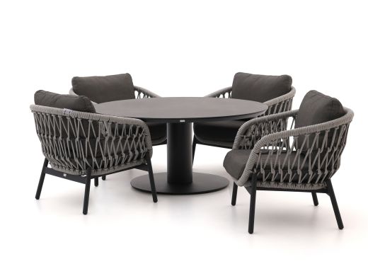Bellagio Cupello/La Fonte ø150cm low dining tuinset 5-delig