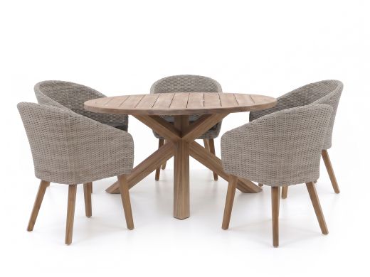 Intenso Tropea/ROUGH-Y ø150cm dining tuinset 6-delig