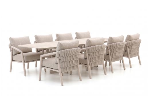 SUNS Sato/Palermo 280cm low dining tuinset 9-delig