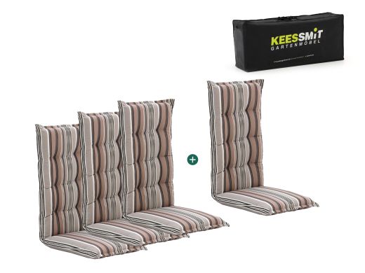 Madison tuinkussen set van 4 hoge rug
