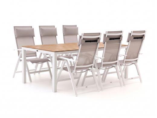Bellagio Avenza/Fidenza 220cm dining tuinset 7-delig verstelbaar