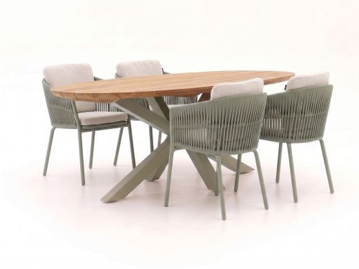 Hartman Sevilla/San Sebastian 200cm dining tuinset 5-delig