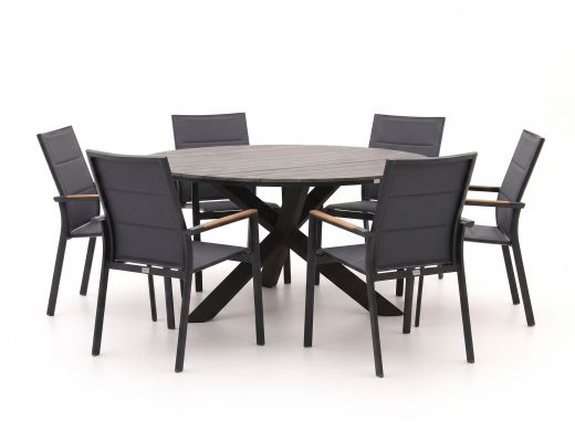 Bellagio Albinea/Fidenza ø149cm dining tuinset 7-delig stapelbaar