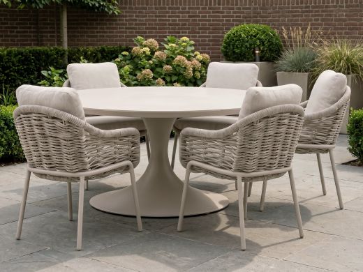 SUNS Casto/Nova ø150cm dining tuinset 6-delig