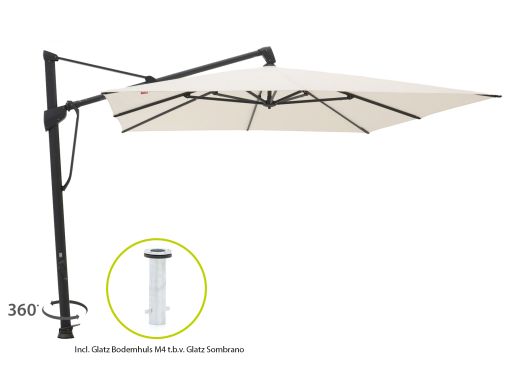 Glatz Sombrano S+ Easy zweefparasol 400x300cm