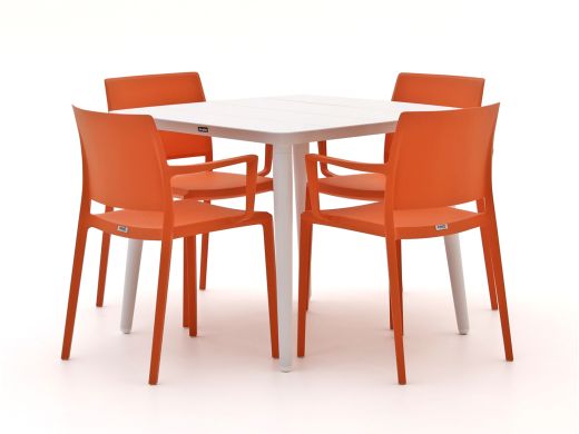 Forza Sile/Sora 90cm dining tuinset 5-delig stapelbaar