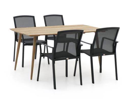Bellagio Dranera/ROUGH-K 160cm dining tuinset 5-delig stapelbaar