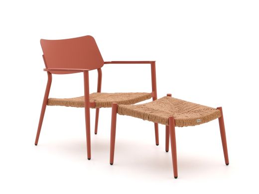 Bellagio Cino lounge tuinstoel met voetenbank stapelbaar