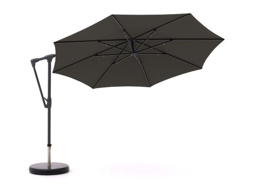 Glatz Sunwing Casa zweefparasol ø 330cm - Antraciet (155) (incl. Shadowline voet 90 kg) (incl.hoes)