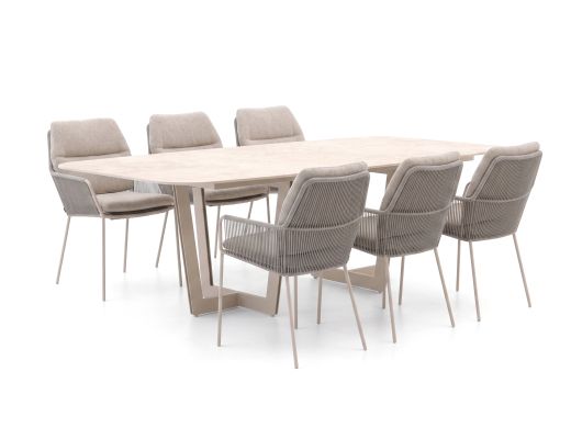 SUNS Punta/Palermo 240cm dining tuinset 7-delig