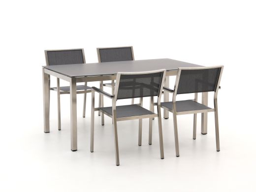 Bernstein Freiburg 160cm dining tuinset 5-delig stapelbaar