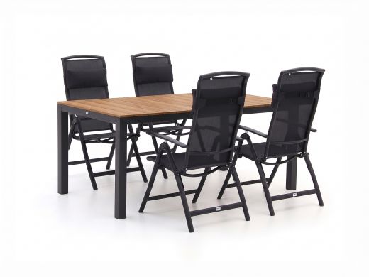 Forza Capri/Fidenza 160cm dining tuinset 5-delig verstelbaar