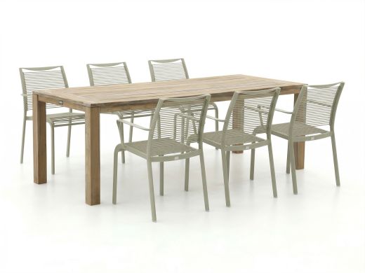 Apple Bee Hawaii/ROUGH-S 220cm dining tuinset 7-delig stapelbaar