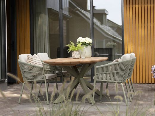 Hartman Sevilla/San Sebastian 200cm dining tuinset 5-delig