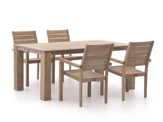ROUGH-S/ROUGH-X 180cm dining tuinset 5-delig stapelbaar