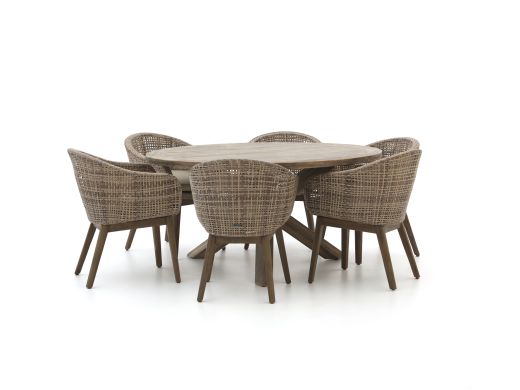 Intenso Venaco/ROUGH-Y ø150cm dining tuinset 7-delig