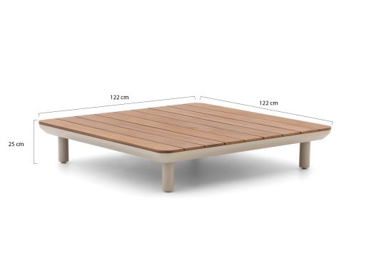 Zavelli Luminosa lounge tuintafel 122x122x25cm