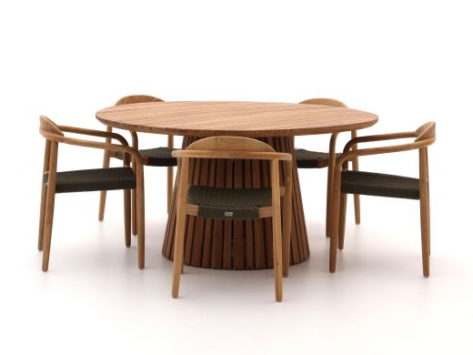Bellagio Berbaro/Santa Severina ø150cm dining tuinset 6-delig stapelbaar