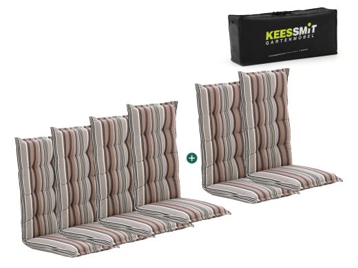 Madison tuinkussen set van 6 hoge rug