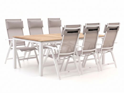 Bellagio Avenza/Linosa 240cm dining tuinset 7-delig verstelbaar