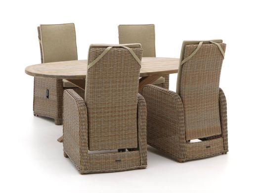 Intenso Umbria/ROUGH-Y Ellips 200cm dining tuinset 5-delig verstelbaar