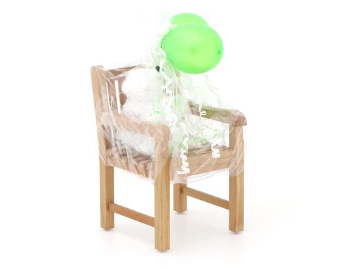 Kinder tuinstoel 35x40x56cm/KiKabeer Groot 30cm wit