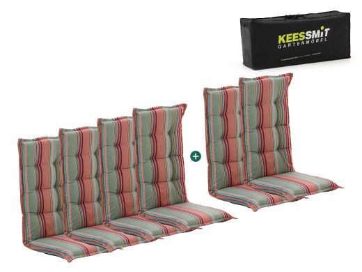 Madison tuinkussen set van 6 hoge rug