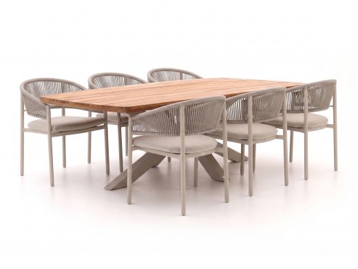 Bellagio Panaro/Induno Deens Ovaal 240cm dining tuinset 7-delig stapelbaar