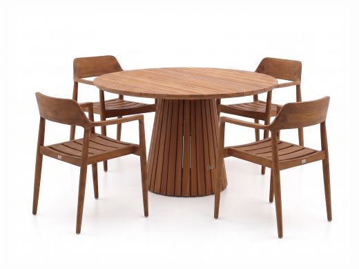 Bellagio Balba/Santa Severina ø130cm dining tuinset 5-delig stapelbaar