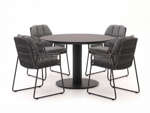Tierra Outdoor Rivera/La Fonte ø120cm dining tuinset 5-delig