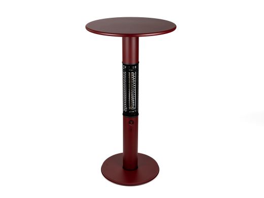Monti HeatLine Vibe bartafel met terrasverwarmer 1500W ø60cm (h: 110cm) - Red